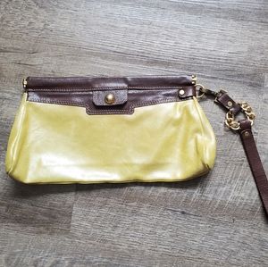 VIN BAKER Metallic Leather Clutch